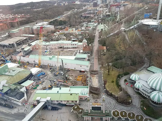 Pretpark Liseberg in Göteborg van bovenaf