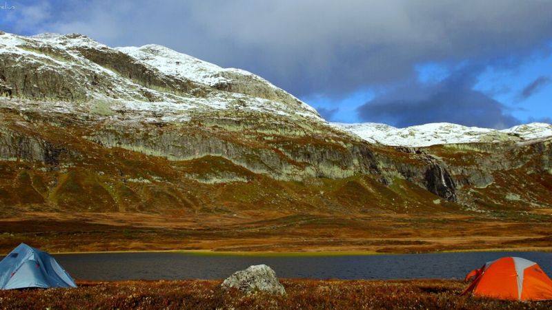 Et telt i de norske fjellene