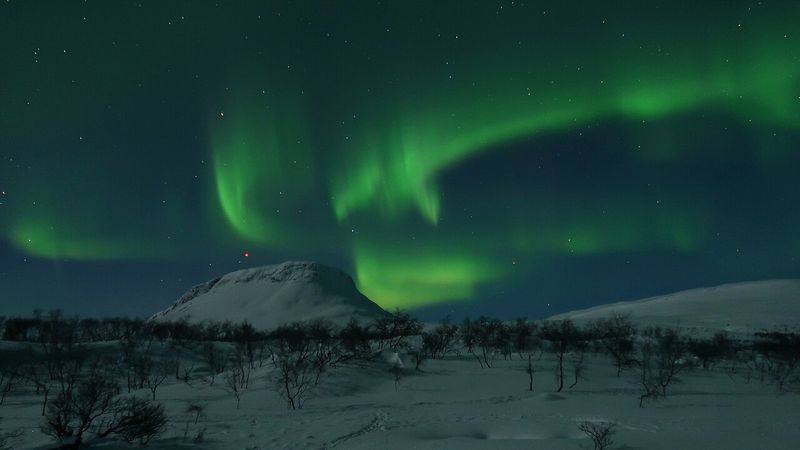 Nordlys i finsk Lappland