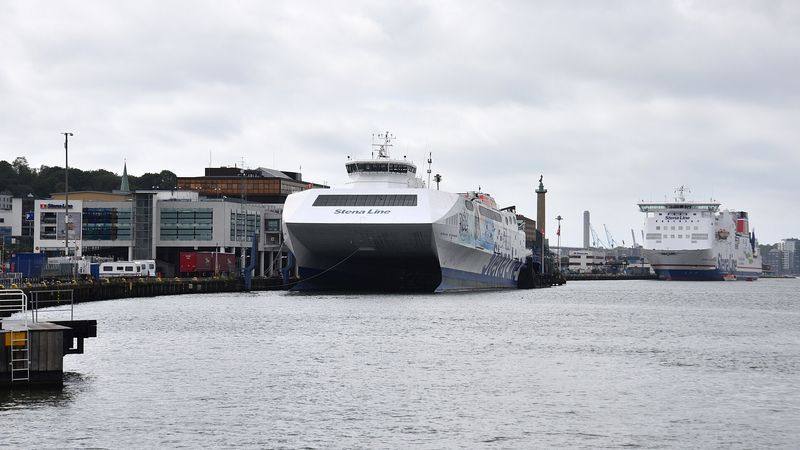 Fähren von Stena Line im Hafen von Göteborg