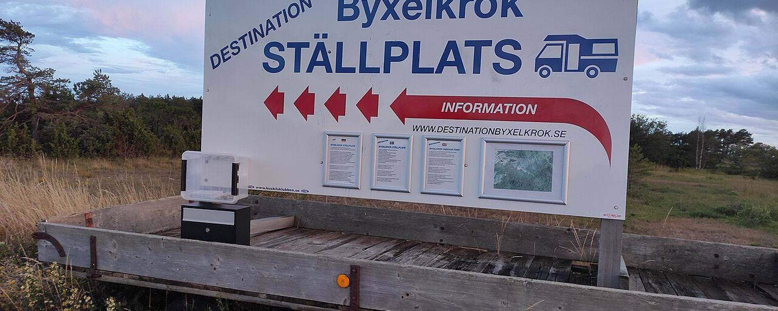 Bobilplassen i Byxelkrok på Öland