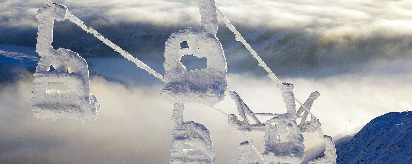 Skiheis på det snødekte Åreskutan i Sverige